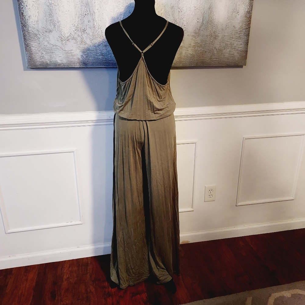 Young Fabulous & Broke Olive Green Wide Leg Jumpsuit - Picture 2 of 9